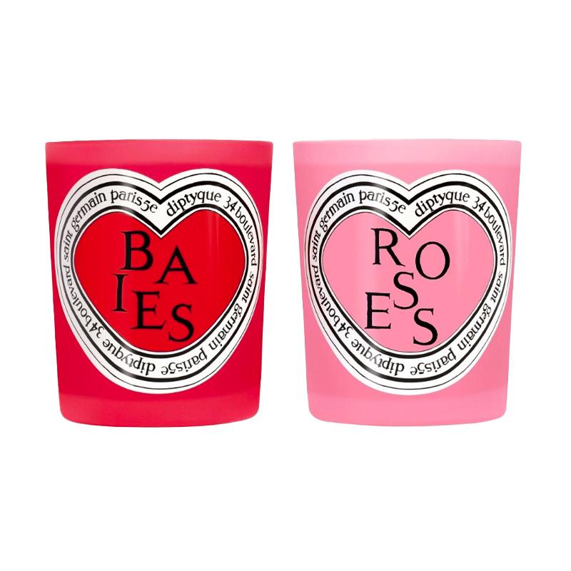 Diptyque Duo Candele San Valentino Baies /Roses - 2x190g – EDIZIONE  LIMITATA 