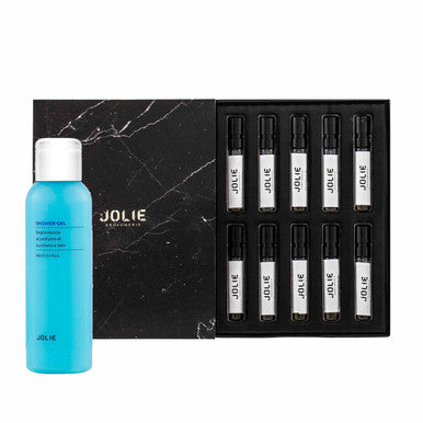 Set mit 10 Proben à 2 ml + 1 Flasche Jolie Duschgel (100 ml)